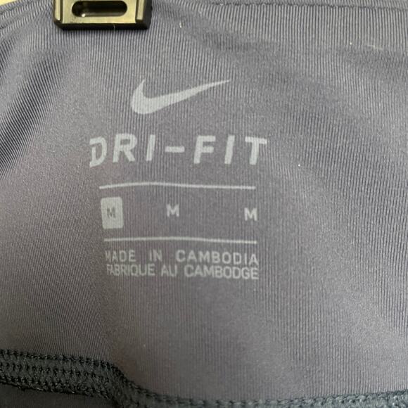 NIKE Dri-fit Running Yoga Exercise Leggings Drawstring Hidden Pocket Mesh Detail - Picture 10 of 14
